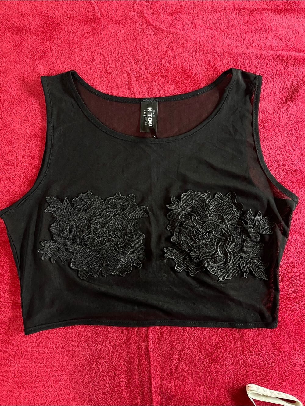 Mesh crop top - Size L brand K Too